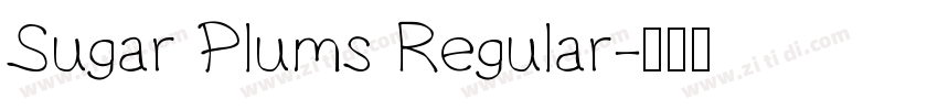 Sugar Plums Regular字体转换